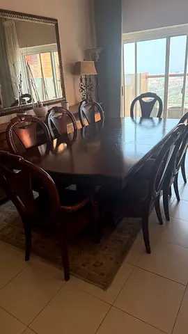 Elegant Dining Set with Wooden Table and Chairs
