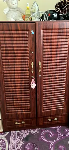 Elegant Wooden Wardrobe with Drawers