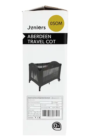 Juniors Aberdeen Portable Travel Cot – Lightweight Foldable Baby Bed for Newborns and Infants