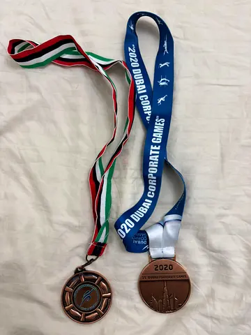2x Dubai Corporate Games 2020 Bronze Medals