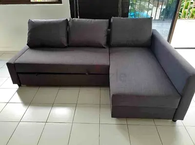 Comfortable Grey Sectional Sofa with Storage