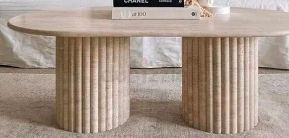 Elegant dining Table with Unique Column Design