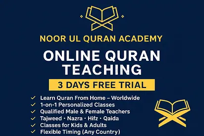 Online Quran Teaching | 1-on-1 Classes | Qualified Male  Female Teachers
