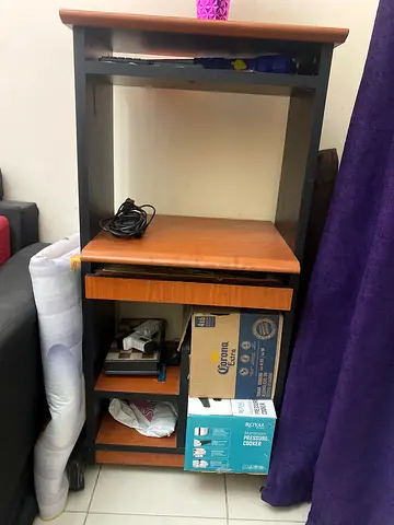 Sturdy Wooden Study Table with Storage