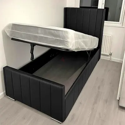 Beautiful luxury 90*200 single Bed with Hydraulic storage