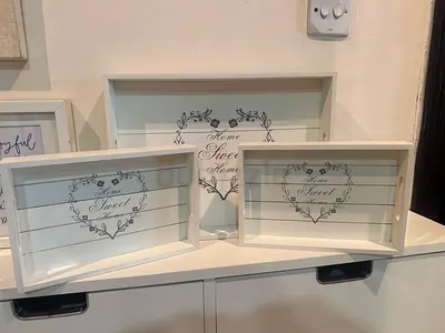 Charming Home Sweet Home Decorative Trays set of 3