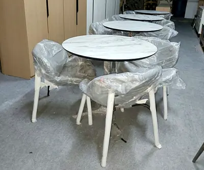 Modern Round Dining Table Set with Chairs