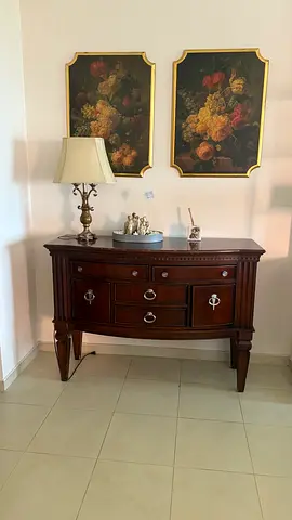 Elegant Wooden Sideboard with Vintage Charm