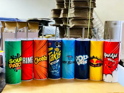 Colorful Collectible Drink Cans Collection