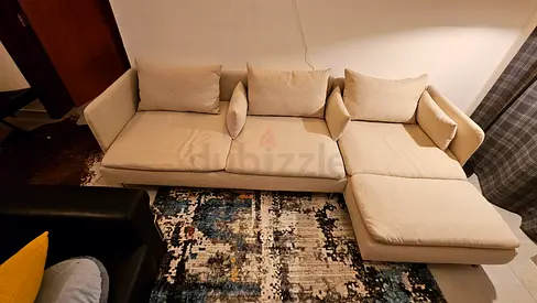 Beige 3__seater L shape soderhamn sofa