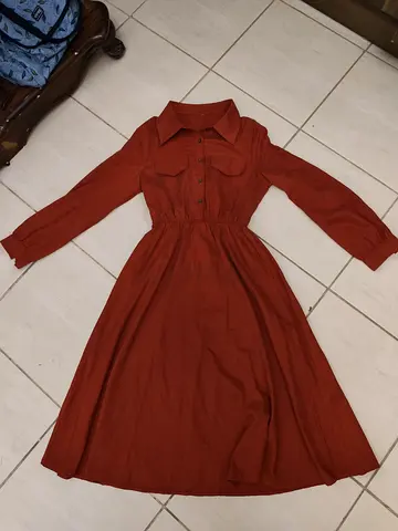 Suade dark orange dress (pick up from location, no couriers or 3rd party, to avoid scams)