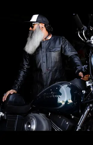 DIXXON - Mens Black Leather Biker Jacket