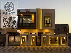 Ultra-luxurious villa with private pool in Al Helio 2, Ajman, close to all services, Mohammed Bin Za