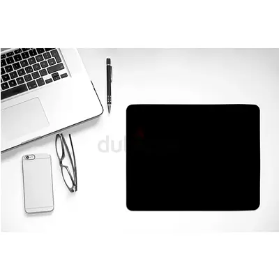 Sleek Black Mouse Pad for a Modern Desk Setup
