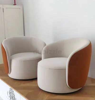 Elegant Pair of Modern Accent Chairs