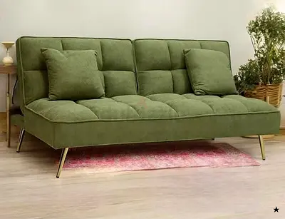 Stylish Green Futon Sofa for Sale