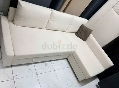 Comfortable L-Shaped Cream Sofa for Sale