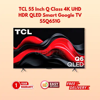 TCL 55 Inch Q Class 4K UHD HDR QLED Smart Google TV 55Q651G for Sale