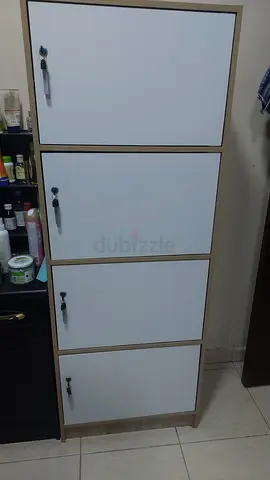 Modern White Cabinet with Four Doors used only 6 months