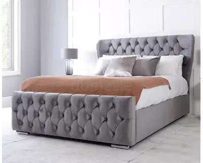 Luxury velvet fabric tufted upholstery headboard