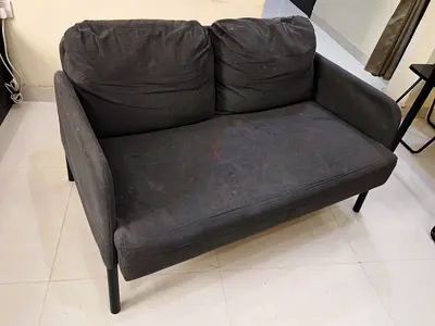 IKEA Comfortable Grey Two-Seater Sofa for Sale