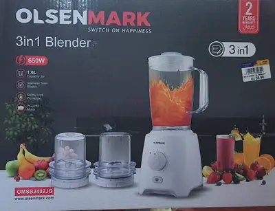 Olsenmark 3in1 Blender - Perfect for Smoothies and Juices