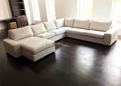 Beige U Shaped Sofa