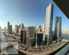 Spacious 3-bedroom apartment for rent in Queen Tower, Al Majaz 3 – Al Qasba, 1400 sq ft, canal vie