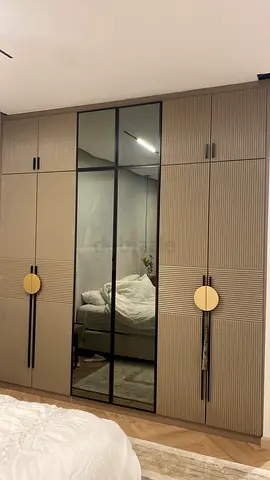 Modern Wardrobe with Stylish Glass Doors