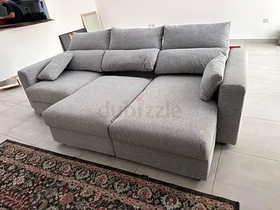Ikea eskilstuna L shape sofa bed under storage