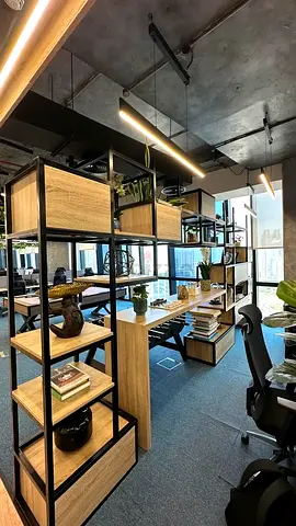 Modern Office Display Unit with Open Shelving For Sale