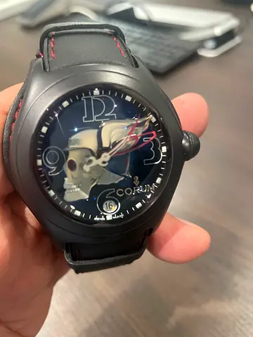 Stylish Corum Watch with Skeleton Dial