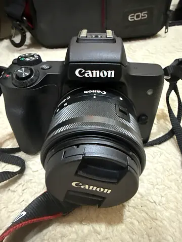 Canon EOS M50 Mirrorless Camera with Bag and Accessories