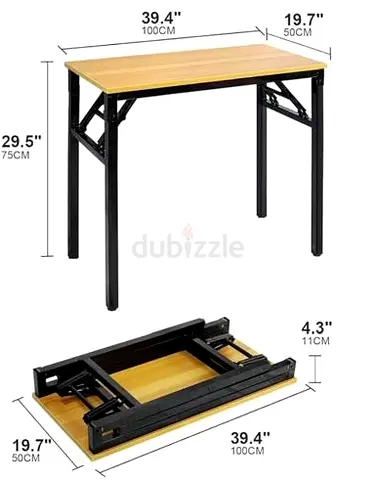 Compact and Stylish Folding Study Table
