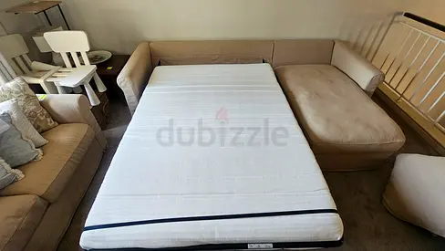 Gronlid sofa bed with chaise lounge and mattress