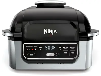 Ninja Foodi 4-in-1 Indoor Grill with Air Fryer.