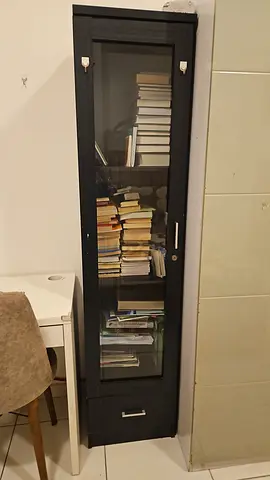 Spacious Glass Door Bookcase for Sale