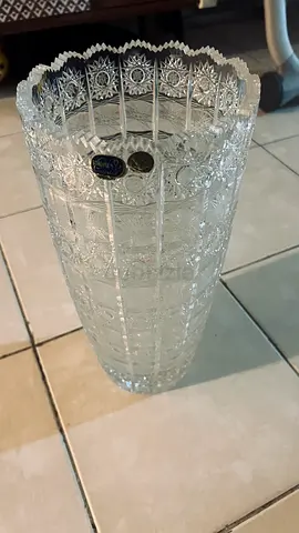 Elegant Vintage Crystal Vase handmade
