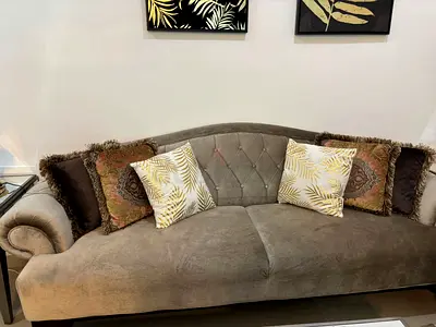 Elegant and Comfortable Sofa with Decorative Cushions