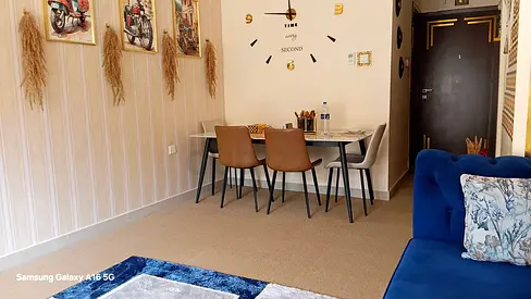 Charming Dining Table Set with Modern Chairs