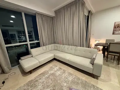 Modern L-Shaped Sofa in Excellent Condition