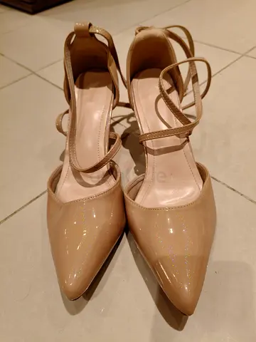 Elegant Shiny Nude Heels for Sale