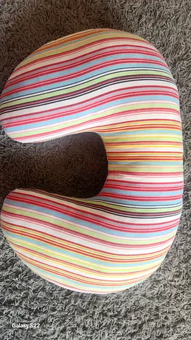 Gently Used Nursing Pillow with Colorful Stripes