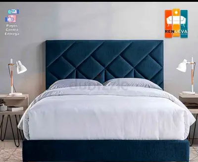 Luxurious Stylish Queen Size Velvet Fabric Customised Bed For Sale ~ 1year warranty