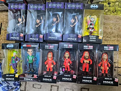 Collection of Minix Figures - DC Comics and Money Heist