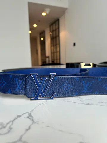 Louis Vuitton Blue Leather Belt