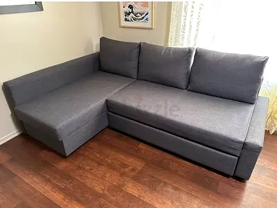Comfortable Grey Sofa Bed with Storage