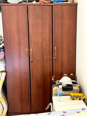 3 door Well-Maintained Wooden Wardrobe for Sale