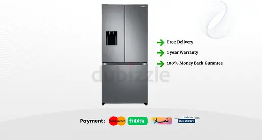 French Refrigerator Samsung 495L Fridge Freezer 3 Door