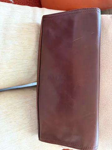 Genuine Brown Leather Clutch Bag